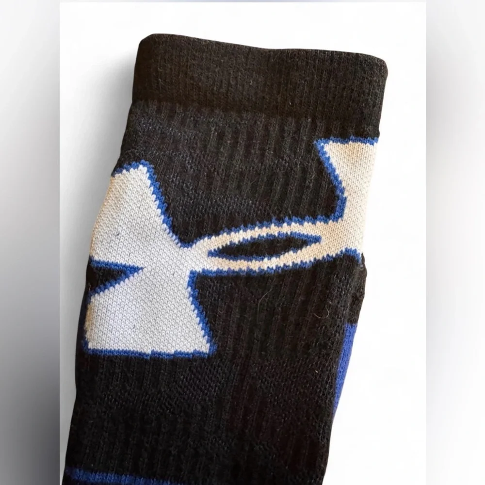 Under Armour Boys Phenom Crew Socks - Black/White/Blue - MD